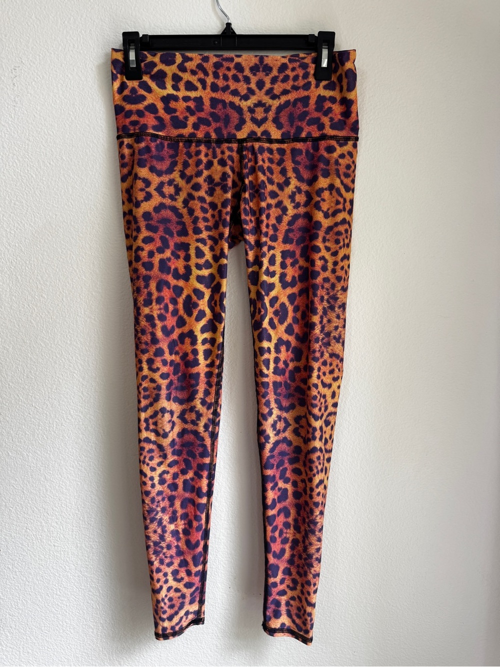 TEEKI Leopard-Print Leggings in Orange and Purple Women’s Yoga Pants